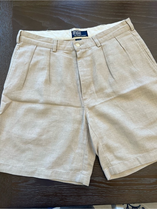 Ralph Lauren Other - Ralph Lauren Polo Men’s Flat Front Linen-Blend Shorts — Beige